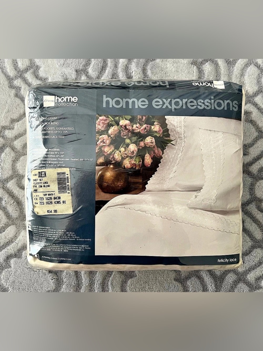 JCPenney Home Expressions Felicity Lace Ivory Queen Sheet Set 4 Piece